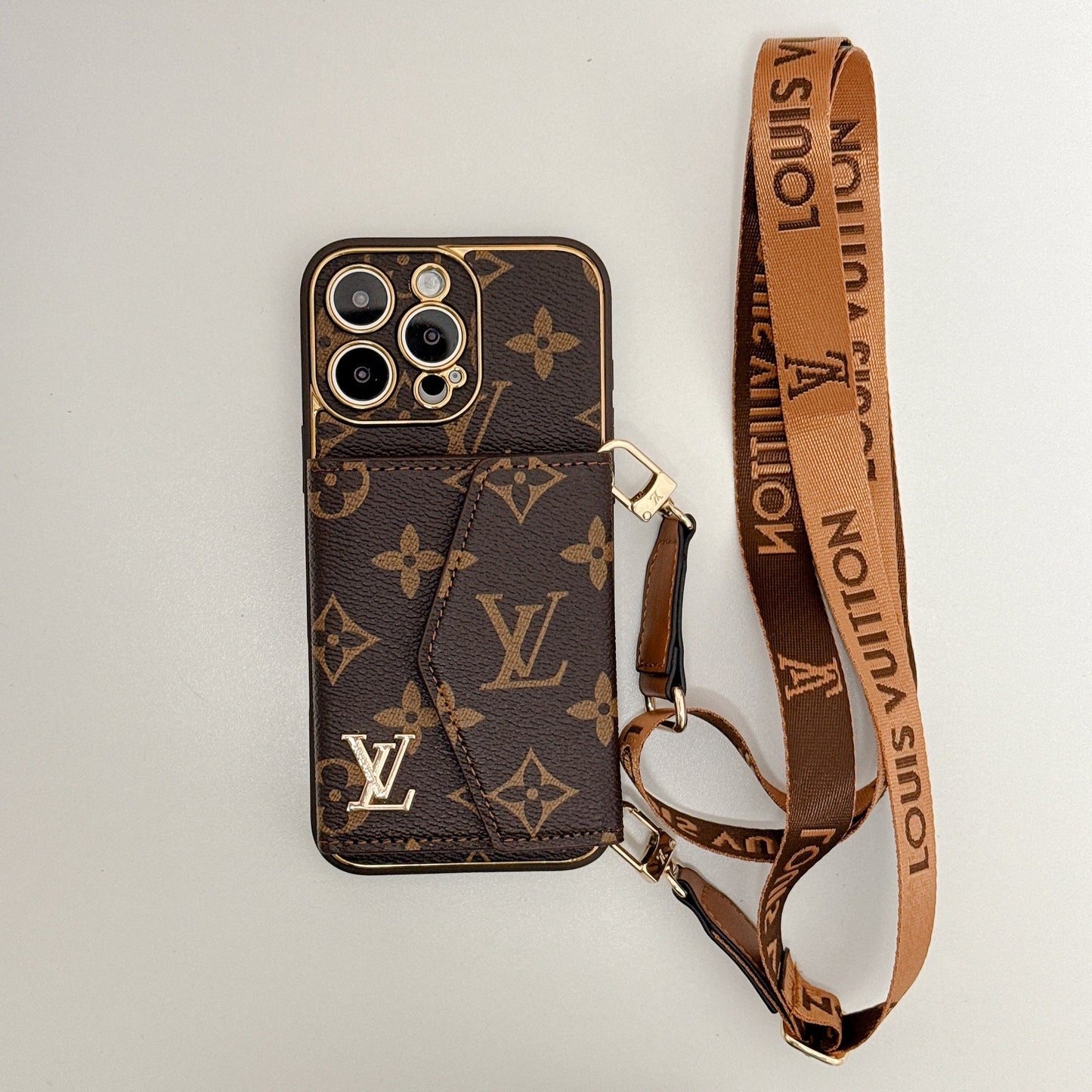 Louis Vuitton Monogram Canvas Leather Card Holder iPhone Case