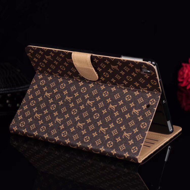 LV Elegant Monogram Canvas Flip Cover Apple iPad Protective Leather Case