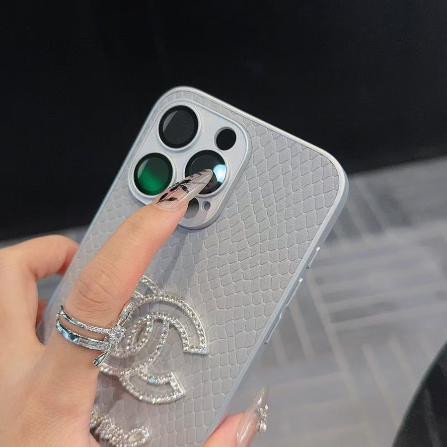 Elegant CC Lady Apple iPhone Case with Camera Protector