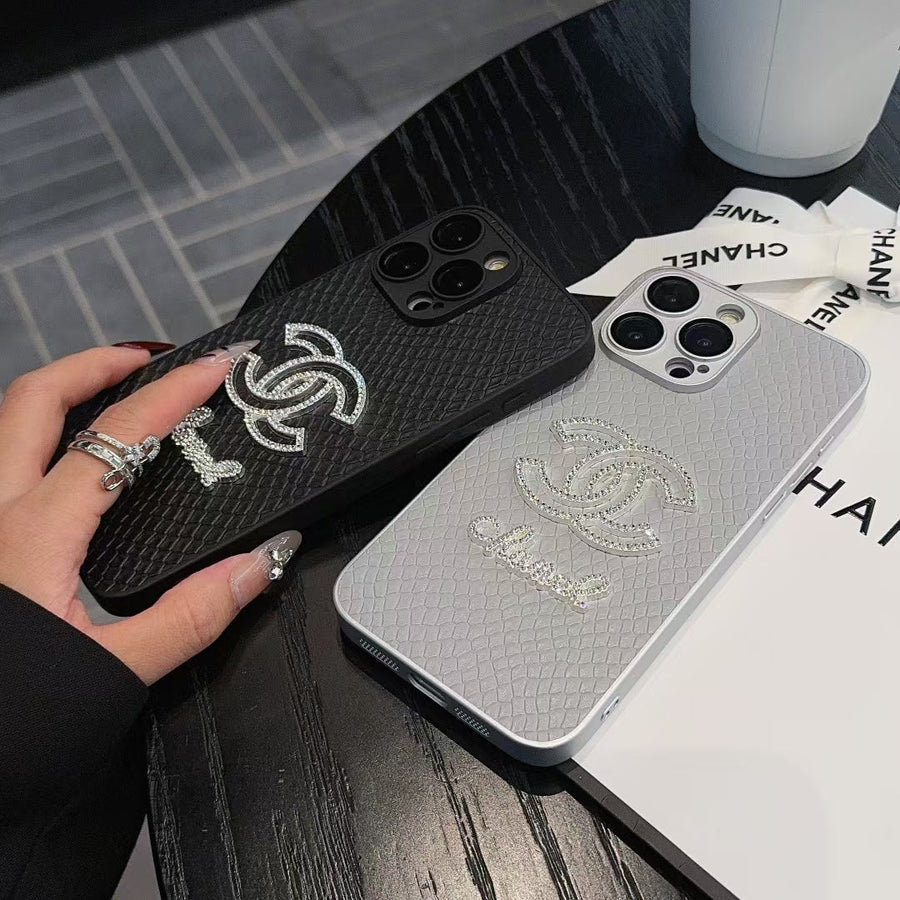 Elegant CC Lady Apple iPhone Case with Camera Protector