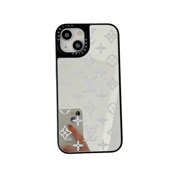 Mirrored LV Phone Case For iPhone 16 15 14 13