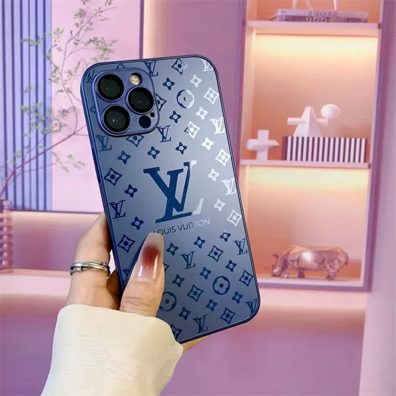 Luxury Louis Vuitton Frosted Matte  Case for iPhone 13 / 14 / 15 Series