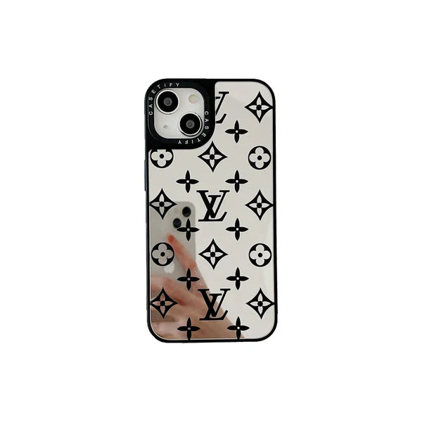 Mirrored LV Phone Case For iPhone 16 15 14 13