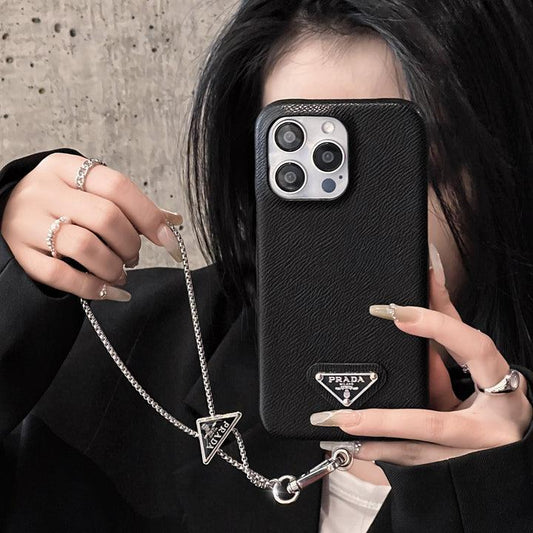 Leather Crossbody iPhone Prad Case