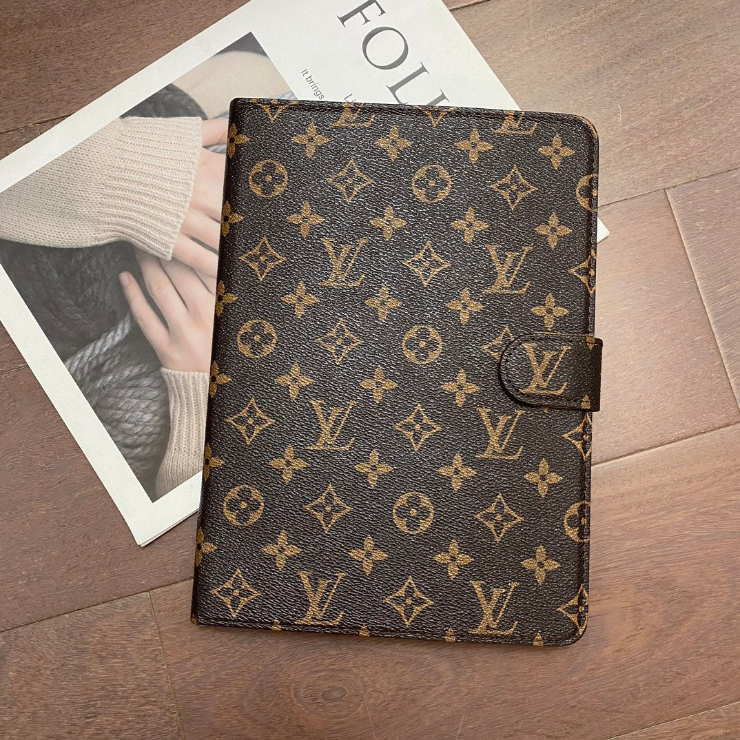 Luxury Louis Vuitton Canvas Monogram Leather Fresh Summer Theme Pattern Apple iPad case