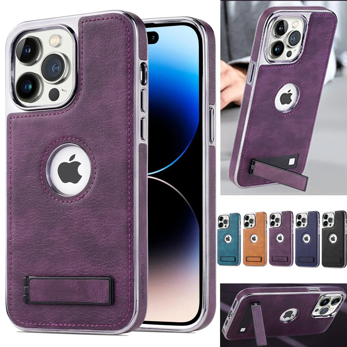 Luxury Leather Shockproof Case For iPhone 15 14  13