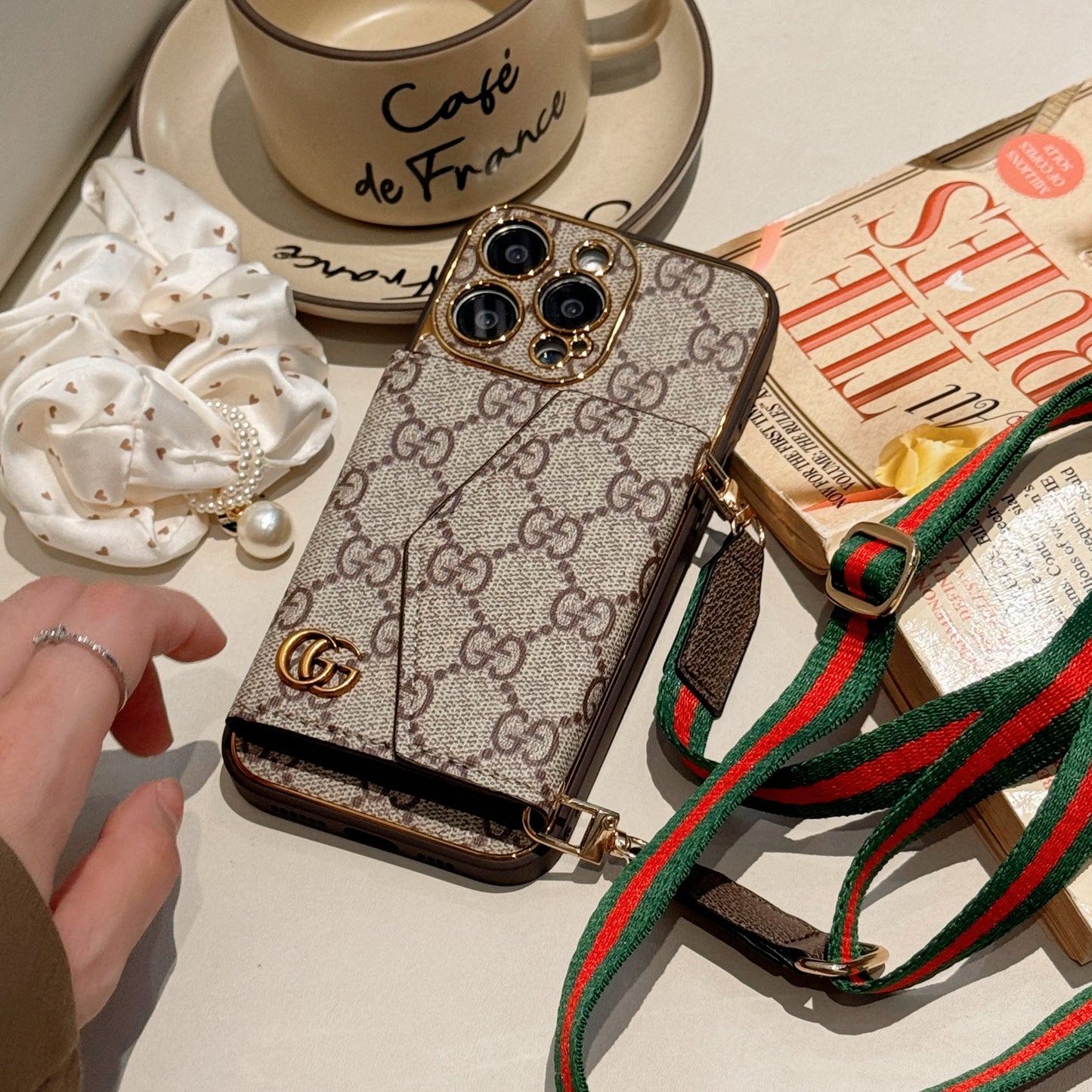 Louis Vuitton Monogram Canvas Leather Card Holder iPhone Case