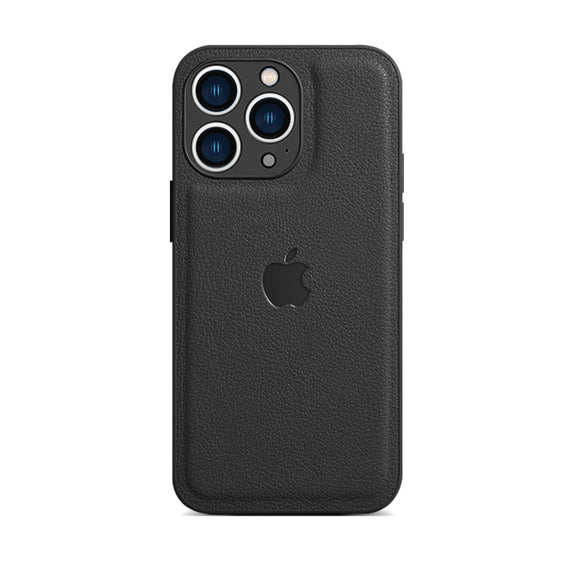 Graphite  iPhone Leather Phone Case For iPhone 16 / 15 / 14