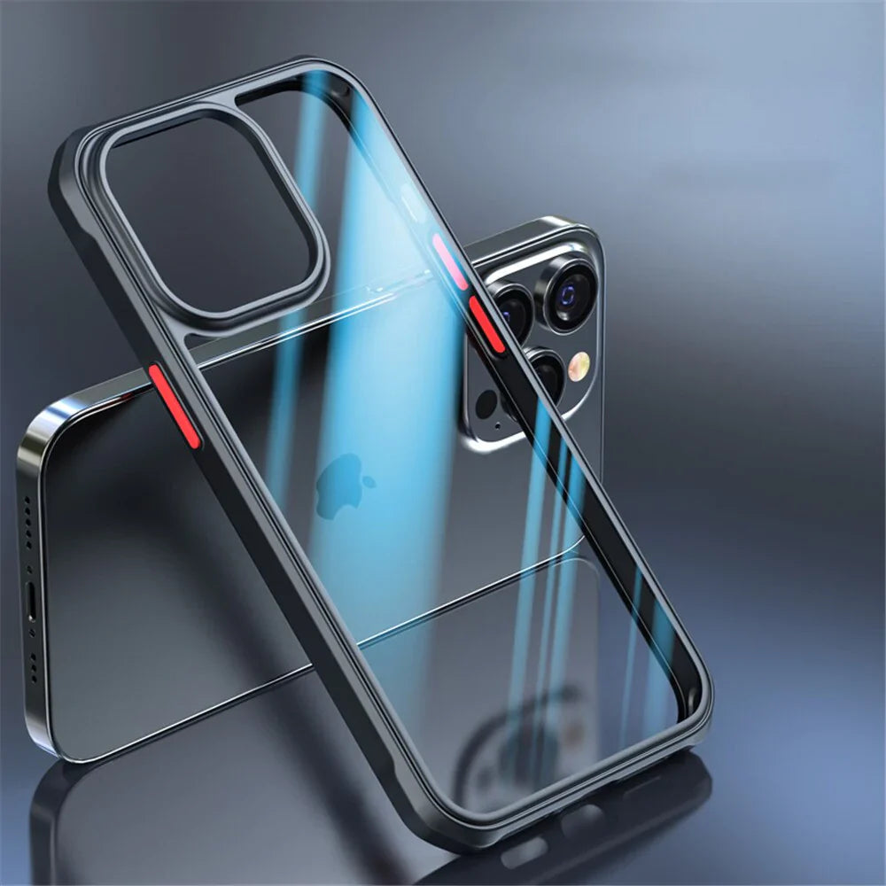 Shockproof Clear Case HD Transparent Silicone For iPhone 14 13 - theroxymob