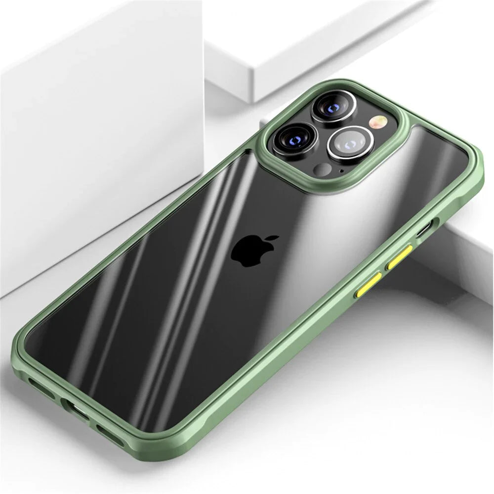 Shockproof Clear Case HD Transparent Silicone For iPhone 14 13 - theroxymob