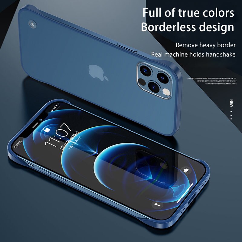 Ultra Thin Hard Frameless Translucent Case with Ring For iPhone 14/13 - theroxymob