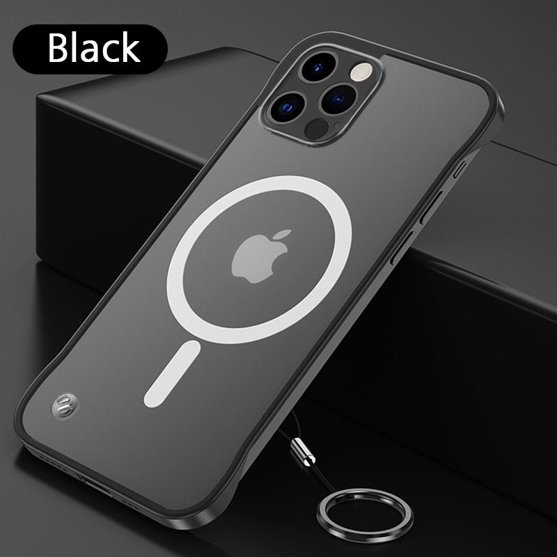 Magnetic Wireless Charging Case For iPhone 14 Ultra thin Bumper Design with No Fingerprint Back Cover mini - theroxymob