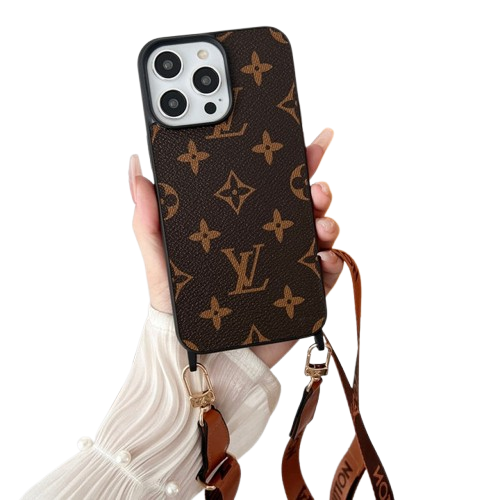 LOUIS VUITTON BROWN CROSSBODY IPHONE CASE