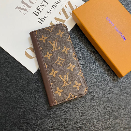 MONOGRAM LEATHER CARD COVER GALAXY CASE FOR SAMSUNG