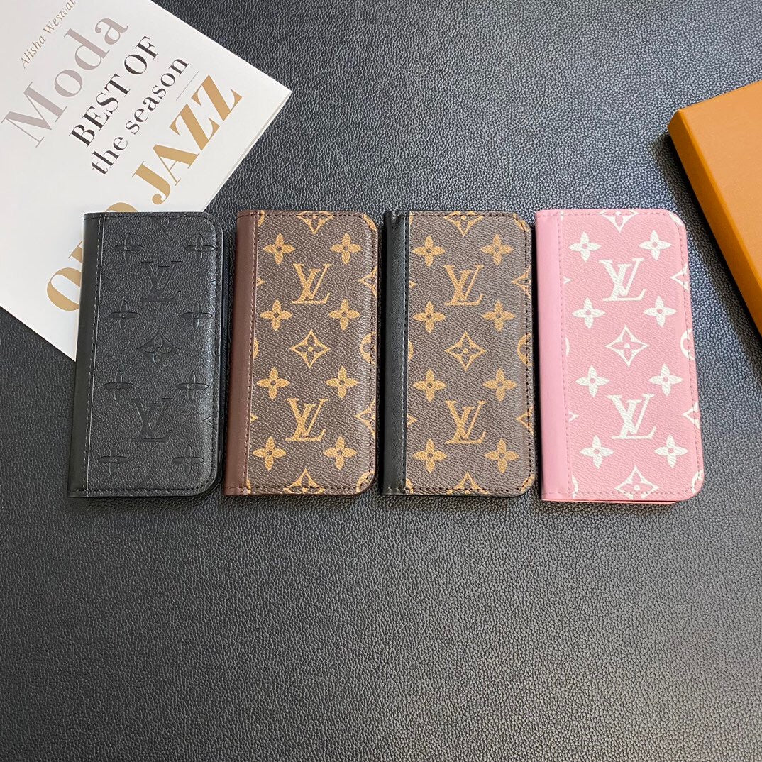 MONOGRAM LEATHER CARD COVER GALAXY CASE FOR SAMSUNG