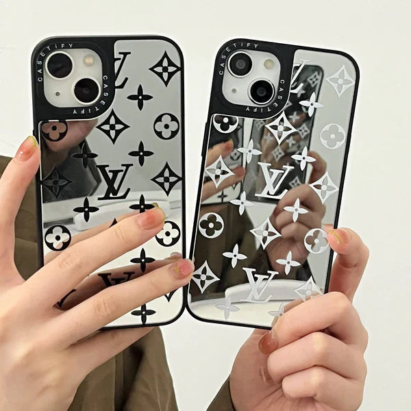 Mirrored LV Phone Case For iPhone 16 15 14 13