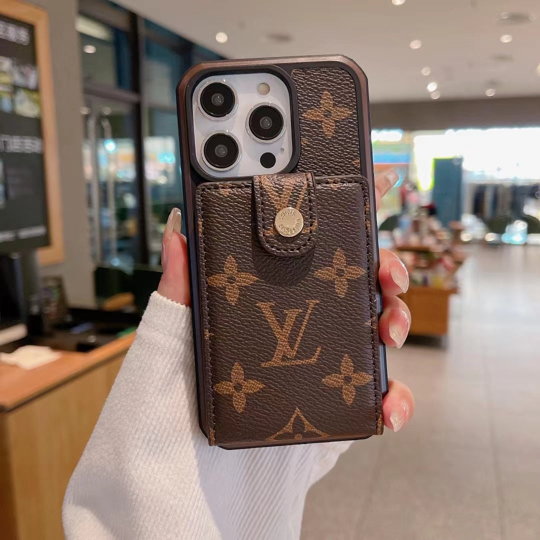 LV CASE IPHONE WITH CARD HOLDER