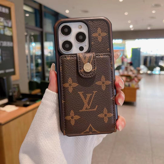 LV CASE IPHONE WITH CARD HOLDER