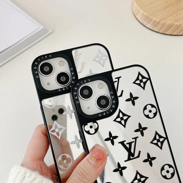 Mirrored LV Phone Case For iPhone 16 15 14 13