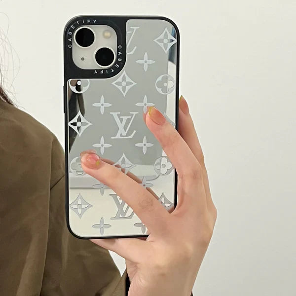 Mirrored LV Phone Case For iPhone 16 15 14 13