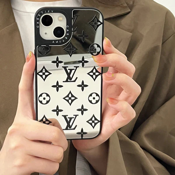 Mirrored LV Phone Case For iPhone 16 15 14 13