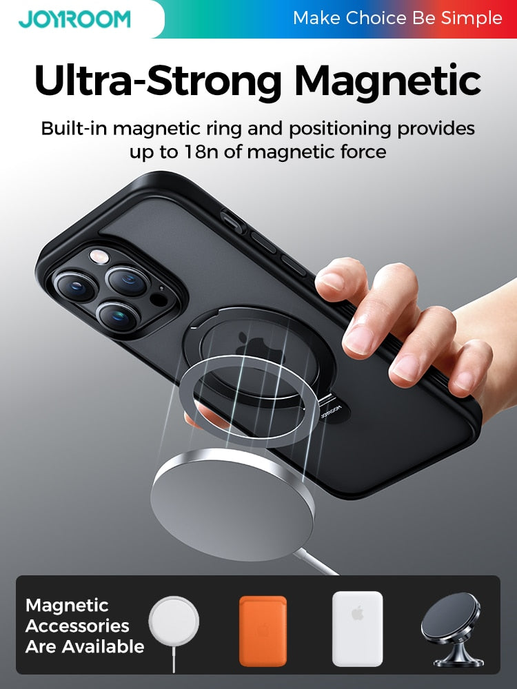 Magnetic Case With Holder for iPhone 15 14