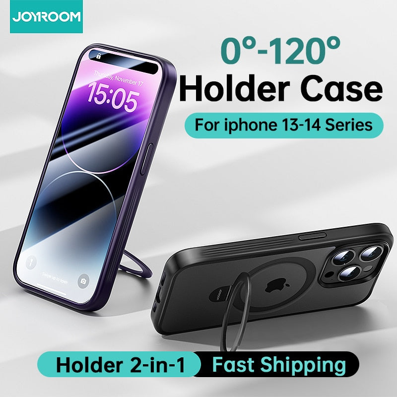 Magnetic Case With Holder for iPhone 15 14