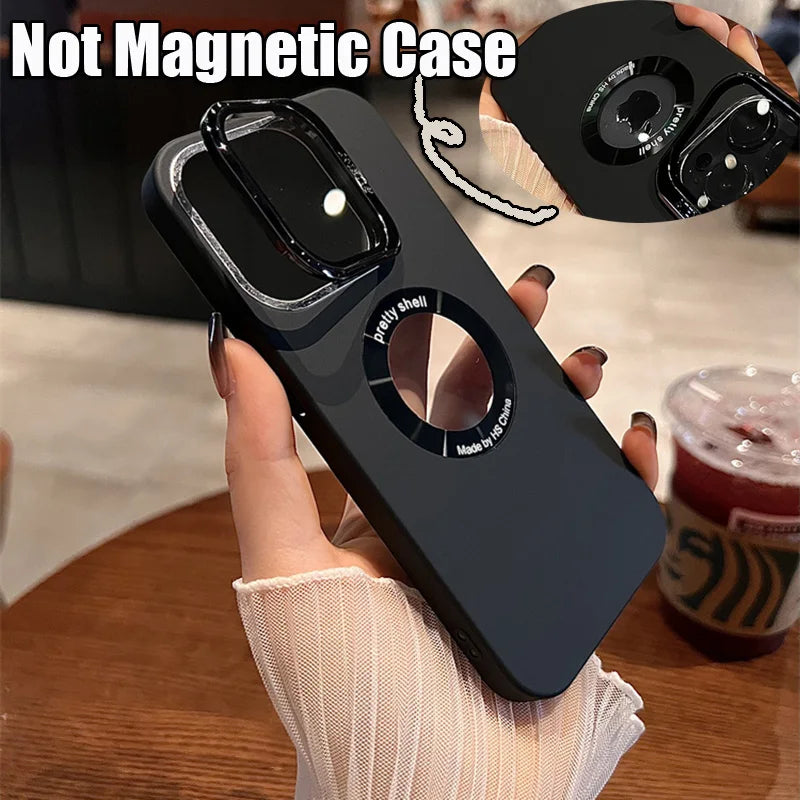 Logo Hole Camera Lens Full Protection Case for IPhone 16 15