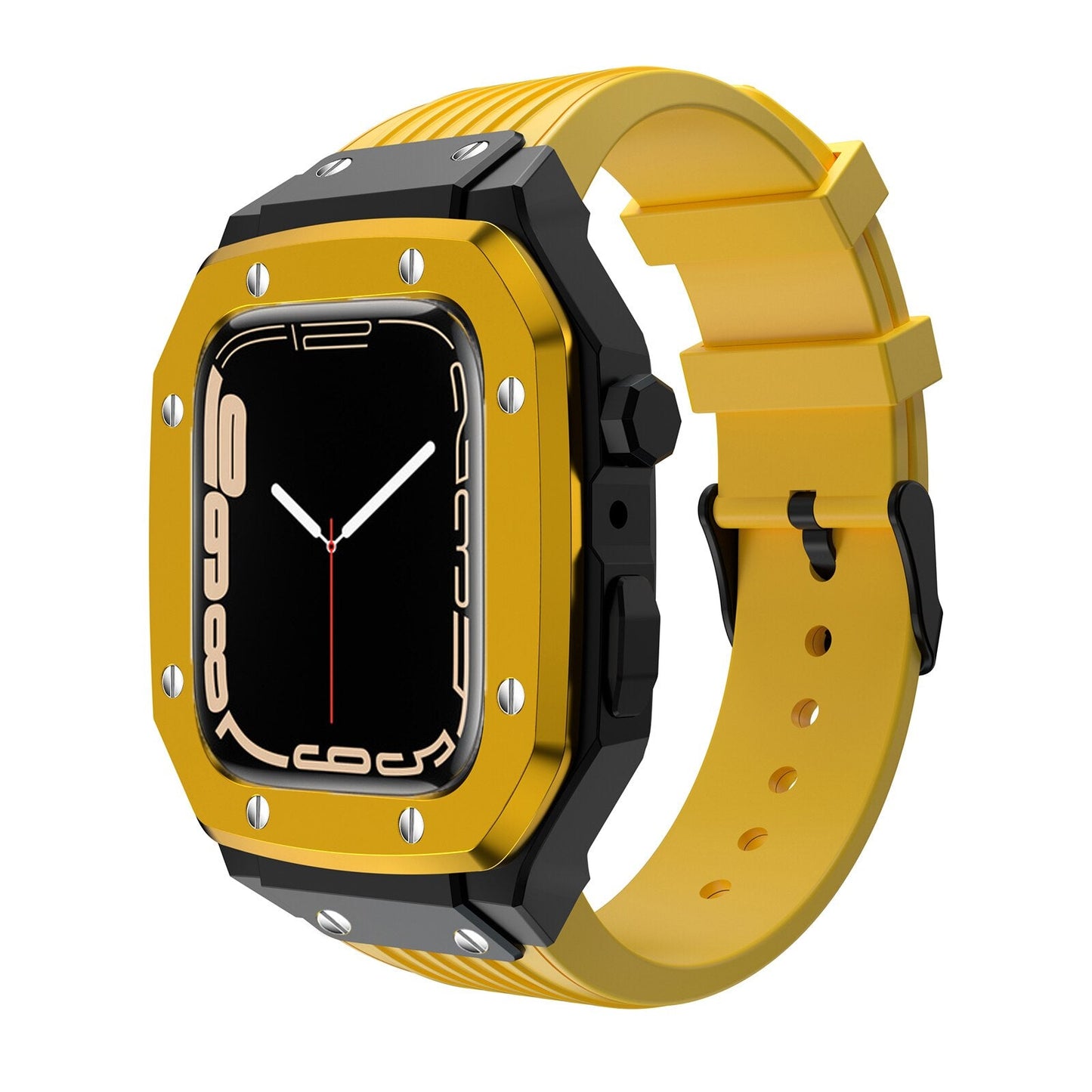 Luxury Rubber Stainless Steel Cover for Apple iWatch Series - theroxymob