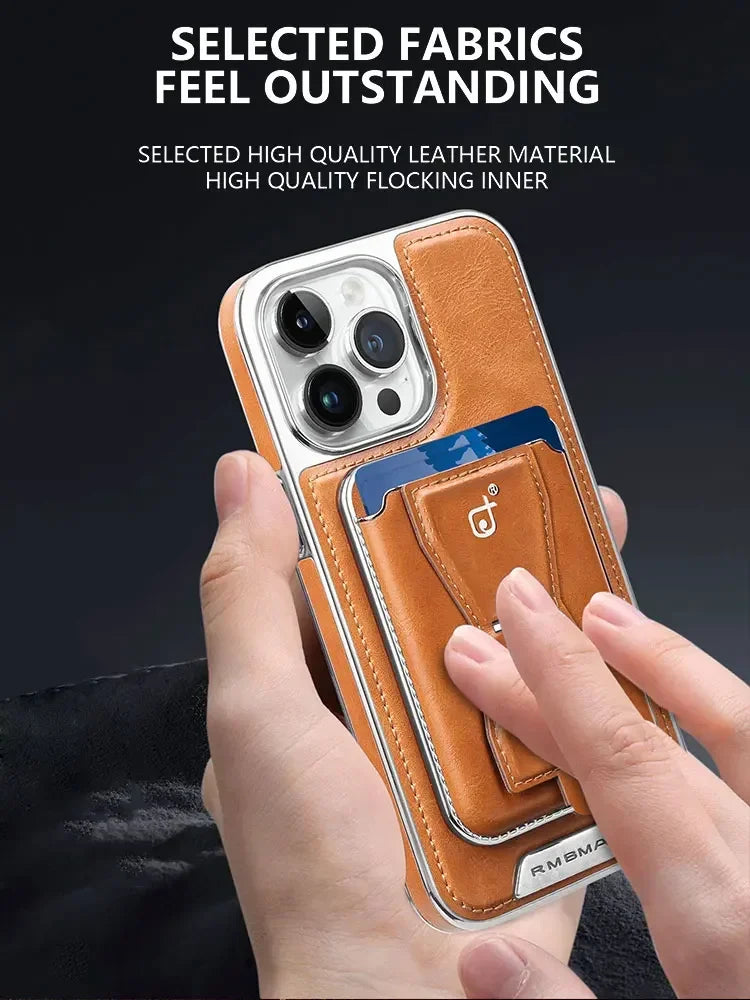 Leather Magnetic Case with Removal Card Holder For iPhone Series