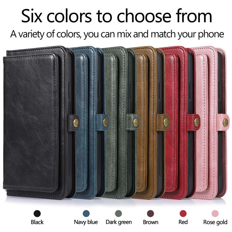 Magnetic Split Multifunctional Wallet Case for iPhone 14 13 - theroxymob