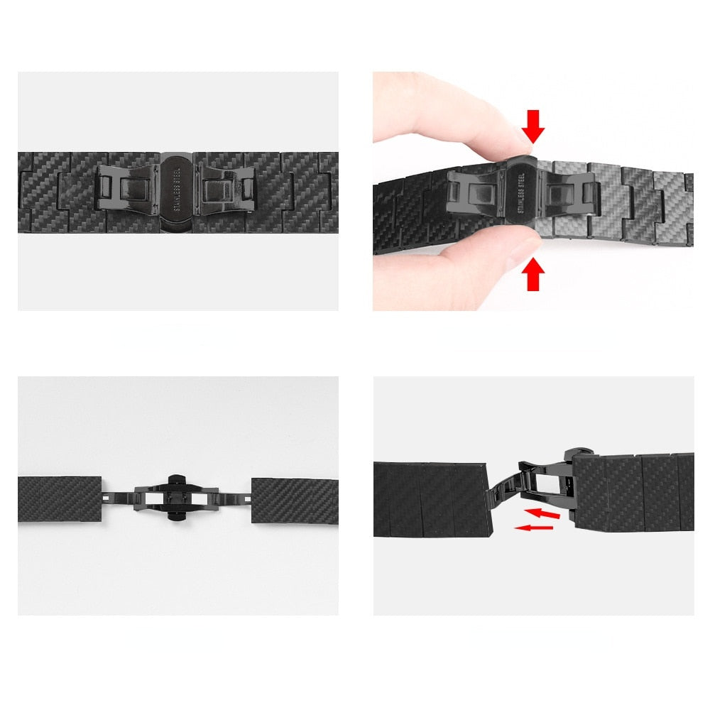 Carbon Fiber watch band for Apple Watch - theroxymob