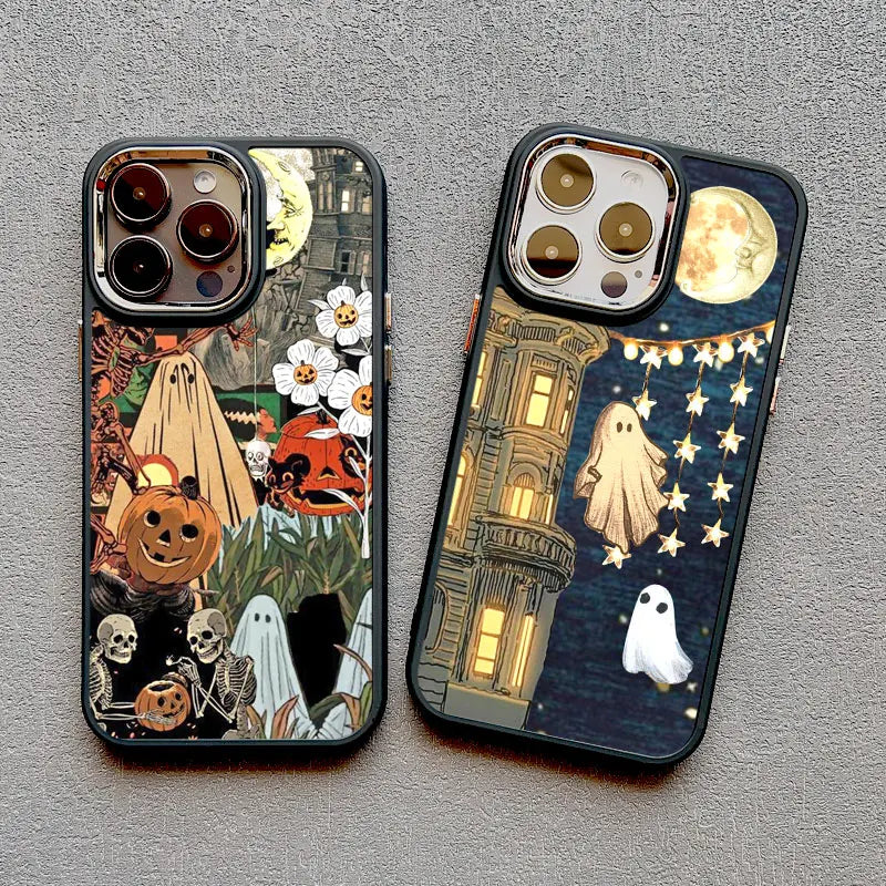 Fashion Ghost Creative Phone Case for iPhone 16 15 14 Matte Back Cover