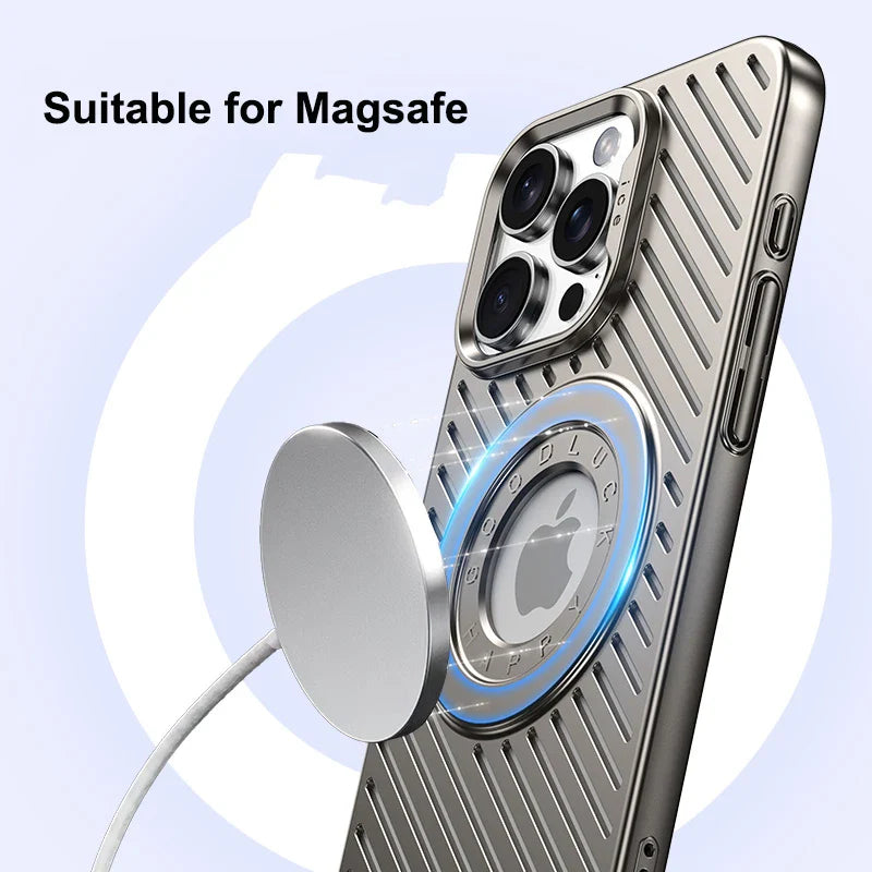 Magnetic Case  Matte Heat Dissipation Ice Cover Hard for iPhone 16 15 14