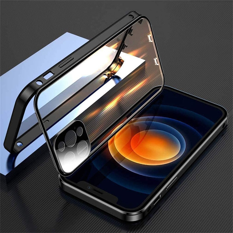 Full Lens Protection Double Sided Glass Magnetic for IPhone 14 13 - theroxymob