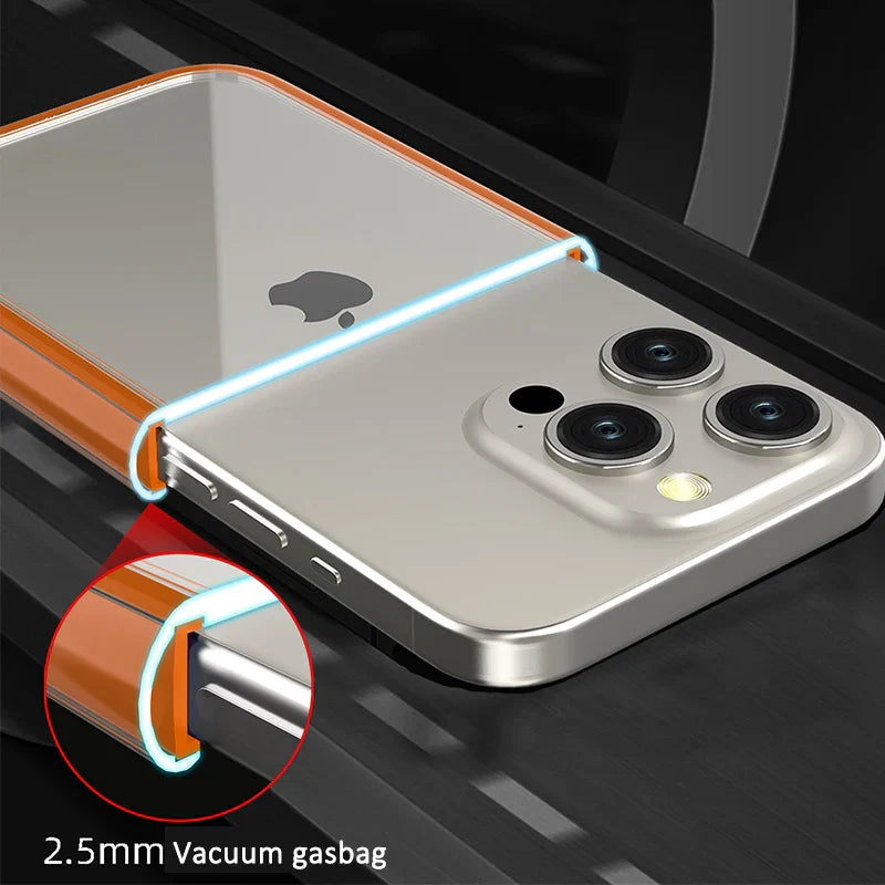 360° Protection Shockproof With Built-In Airbag & Magnetic Ring Stand for iPhone