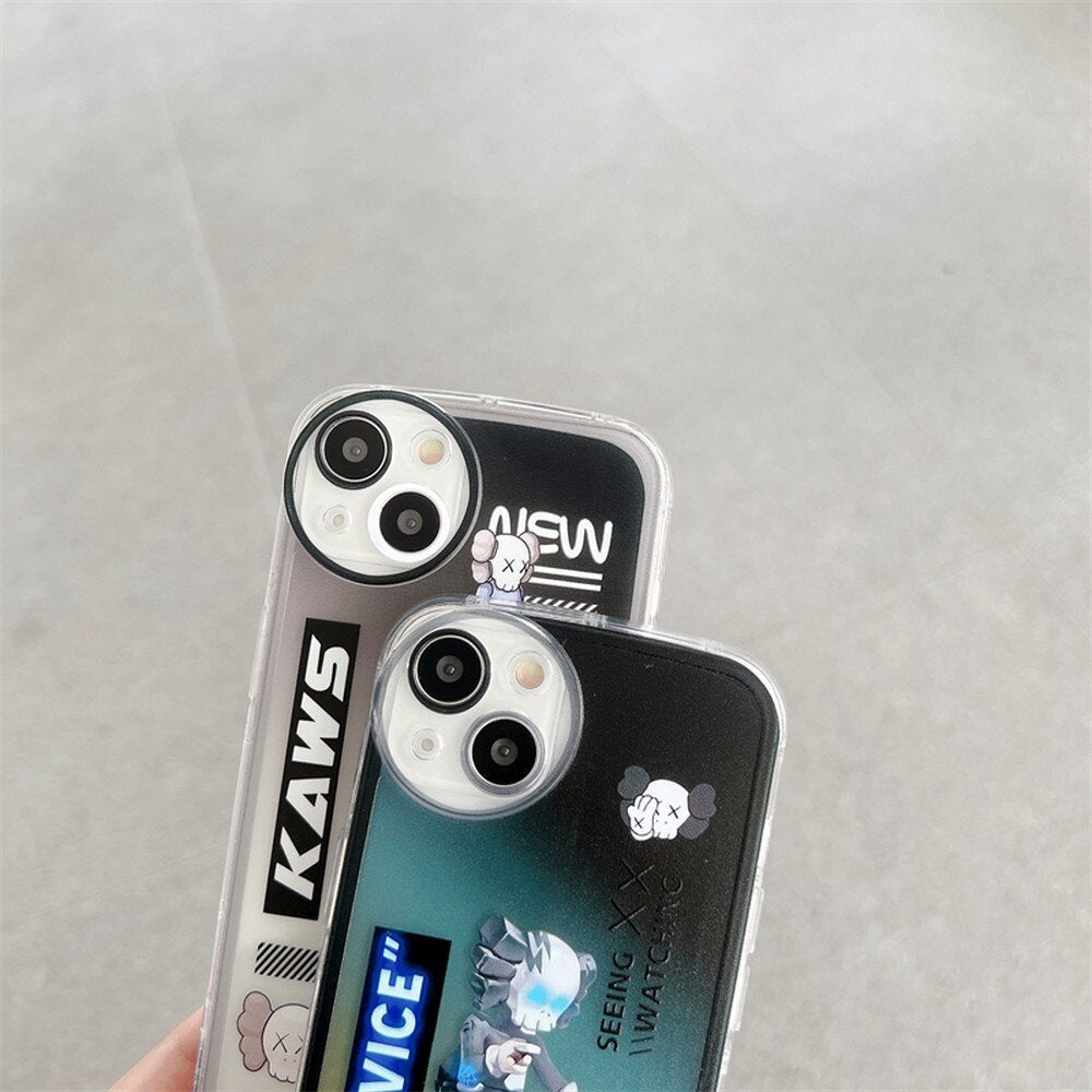 Cartoon circular camera for iPhone 14 13 - theroxymob