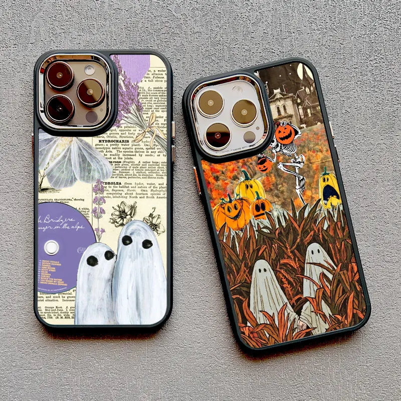 Fashion Ghost Creative Phone Case for iPhone 16 15 14 Matte Back Cover