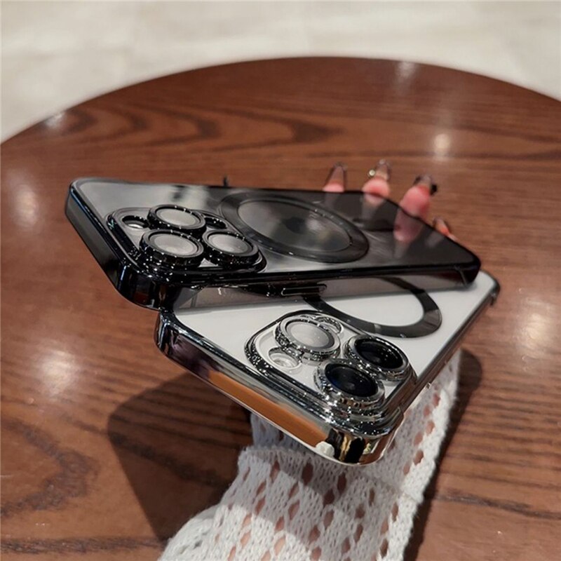 Luxury Plating Frameless Transparent Phone Case For iPhone 14 /13 /12