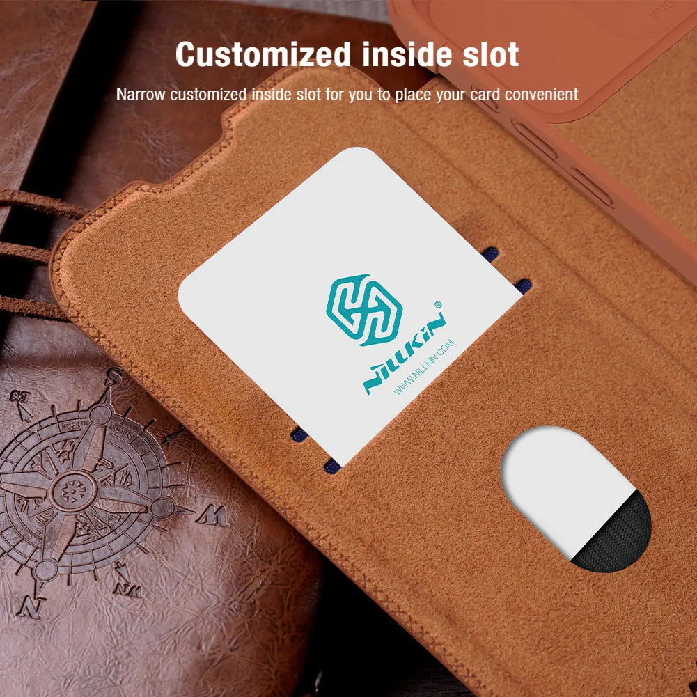 Leather Case Card Pocket  For iPhone 15 Series