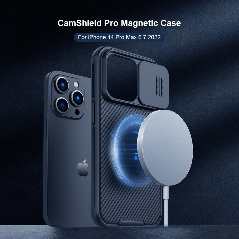 Magnetic Cover Slide Camera Protection Phone Case For iPhone 14 Series - theroxymob