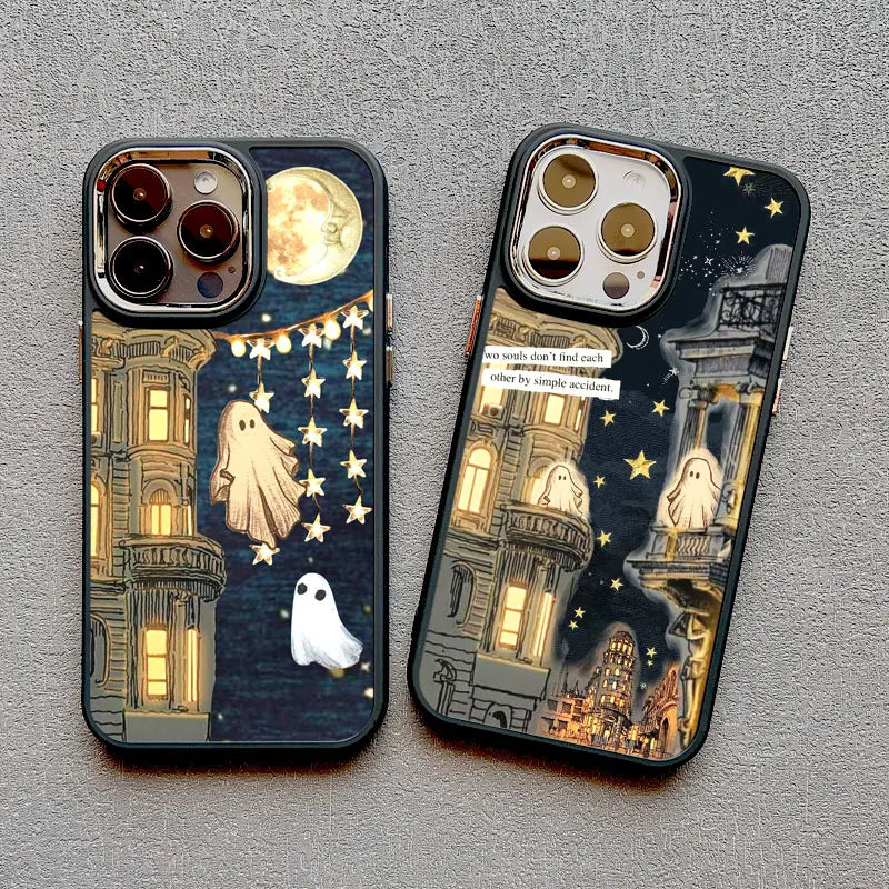 Fashion Ghost Creative Phone Case for iPhone 16 15 14 Matte Back Cover