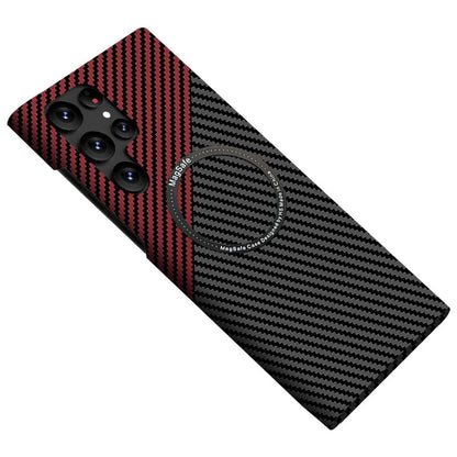 Carbon Fiber Pattern Magnetic Ultra Slim Case For Samsung S22/S23 Series - theroxymob