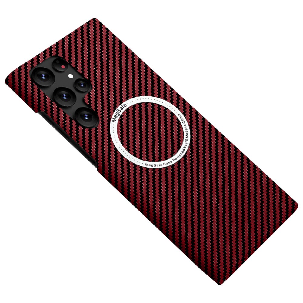 Carbon Fiber Pattern Magnetic Ultra Slim Case For Samsung S22/S23 Series - theroxymob