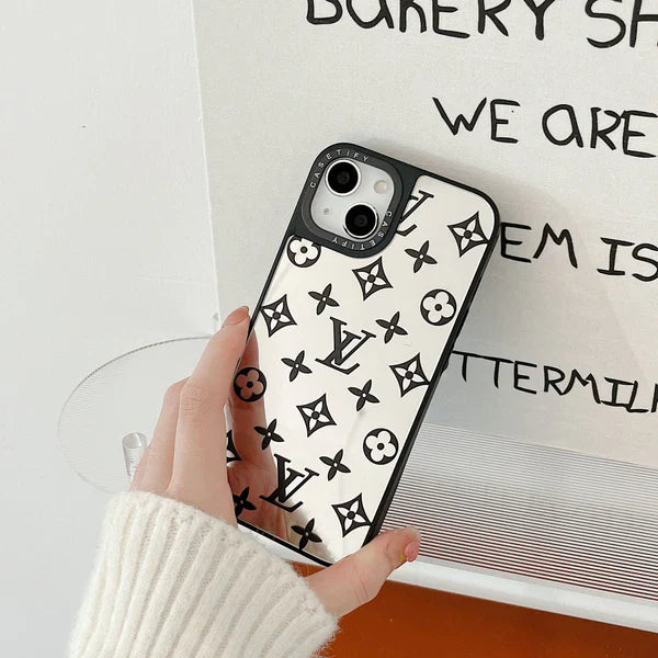 Mirrored LV Phone Case For iPhone 16 15 14 13