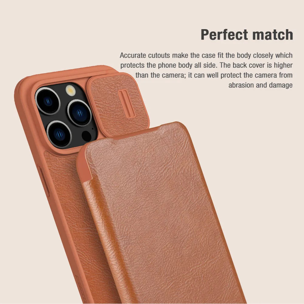 Leather Case Card Pocket  For iPhone 15 Series