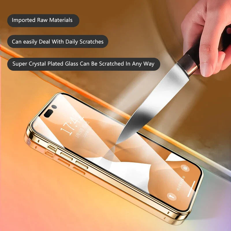 Privacy Case  Double Sided Glass Magnetic Clear Case For iPhone 16 15 14 13