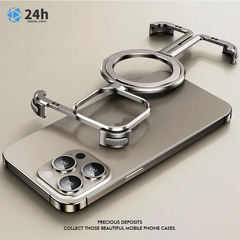 Titanium Frame Magnetic Case For iPhone