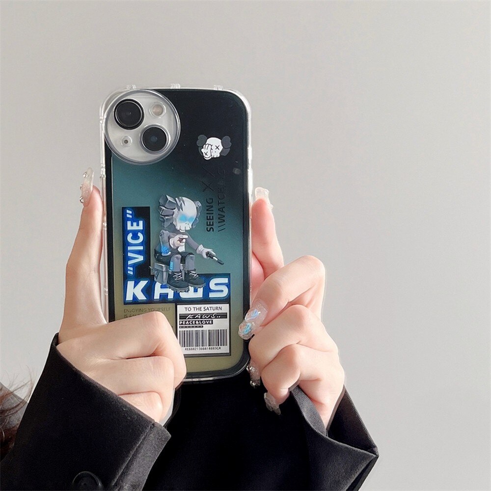 Cartoon circular camera for iPhone 14 13 - theroxymob