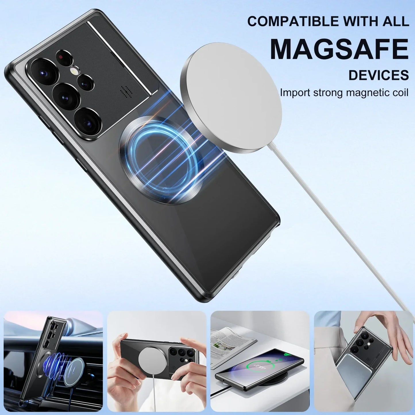 Magnetic Magsafe Case Metal Aluminum For Samsung S24 Series